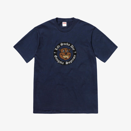 Supreme Tee 'Life Sucks Die' Navy (FW18) - SOLE SERIOUSS (1)