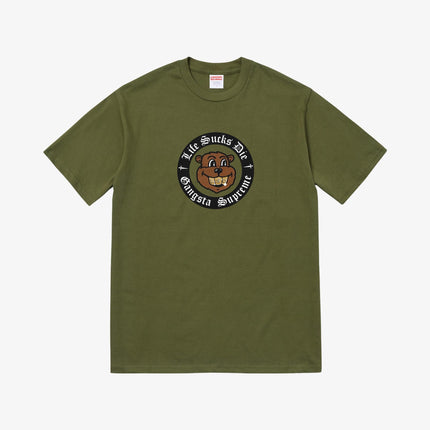 Supreme Tee 'Life Sucks Die' Olive (FW18) - SOLE SERIOUSS (1)