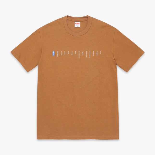 Supreme Tee 'Location' Light Brown (SS23) - SOLE SERIOUSS (1)