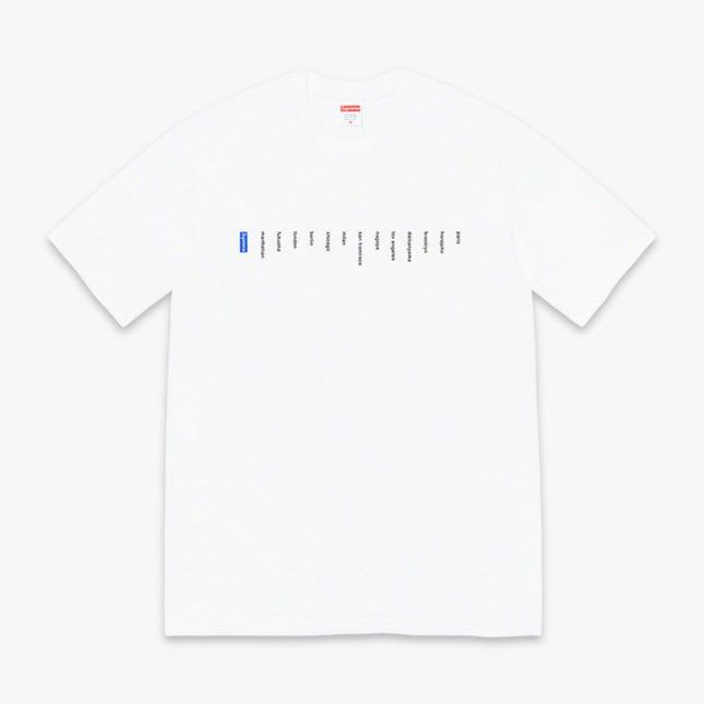 Supreme Tee 'Location' White (SS23) - SOLE SERIOUSS (1)