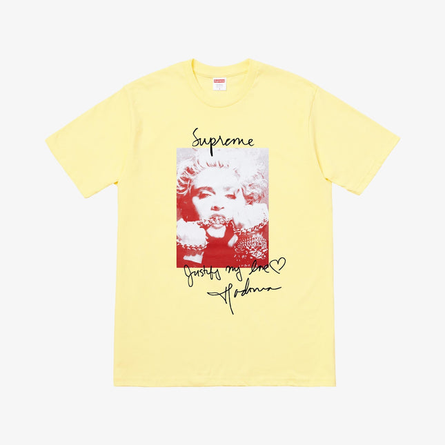 Supreme Tee 'Madonna' Pale Yellow (FW18) - SOLE SERIOUSS (1)