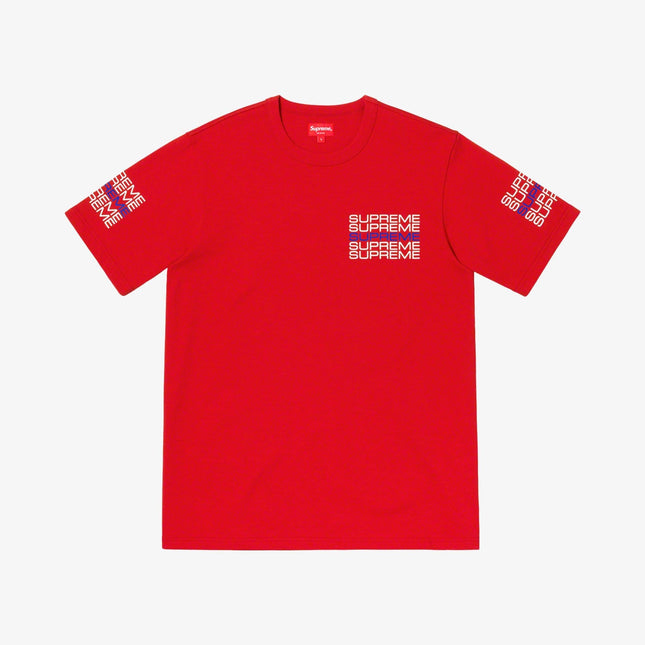 Supreme Tee 'Stack Logo' Red (SS19) - SOLE SERIOUSS (1)