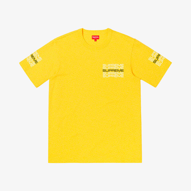 Supreme Tee 'Stack Logo' Yellow (SS19) - SOLE SERIOUSS (1)