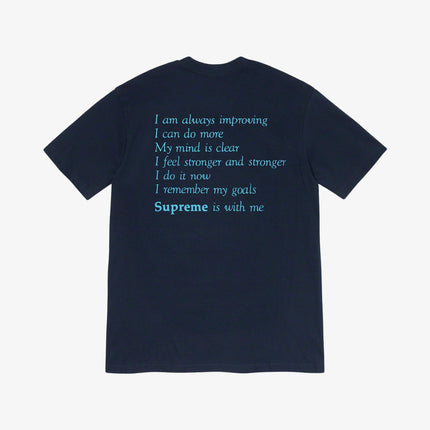 Supreme Tee 'Stay Positive' Navy (FW20) - SOLE SERIOUSS (2)