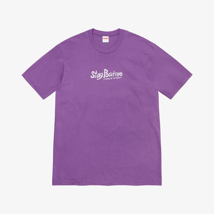 Supreme Tee 'Stay Positive' Purple (FW20) - SOLE SERIOUSS (1)