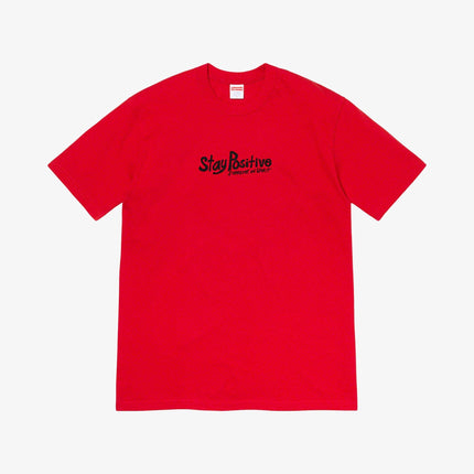 Supreme Tee 'Stay Positive' Red FW20 - SOLE SERIOUSS (1)