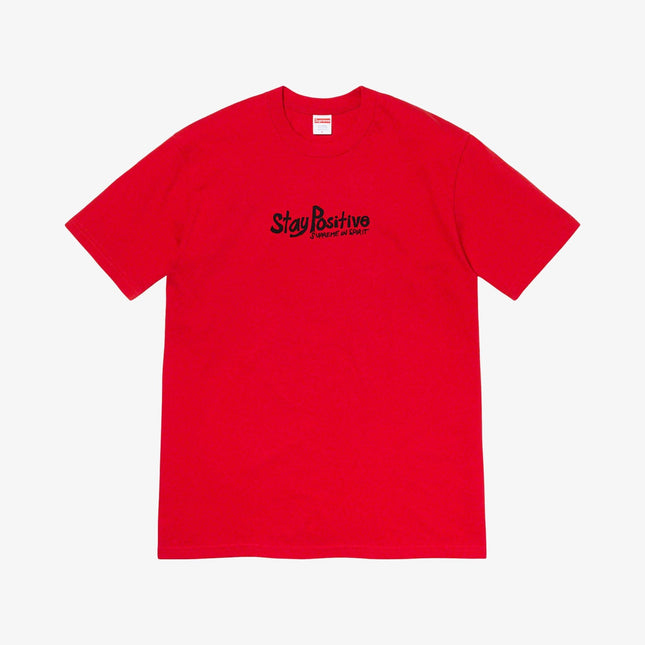 Supreme Tee 'Stay Positive' Red (FW20) - SOLE SERIOUSS (1)