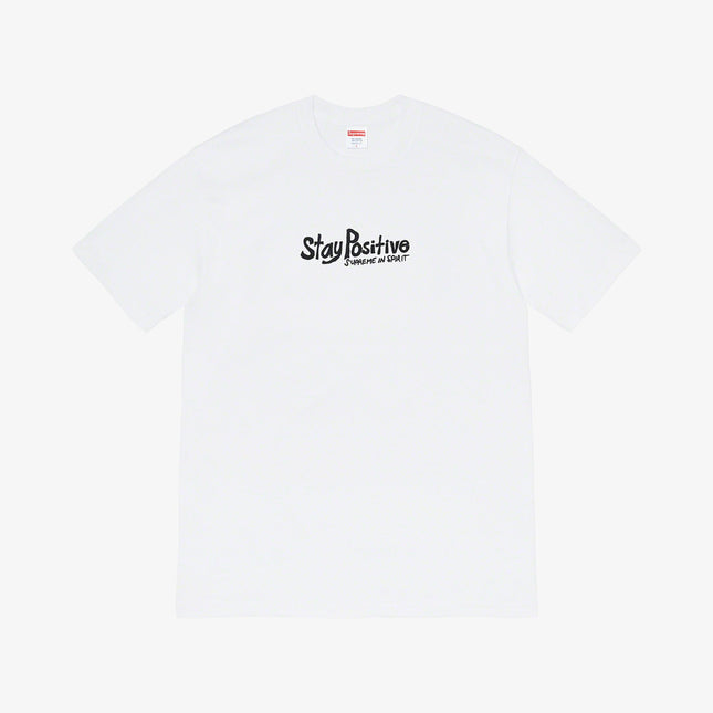 Supreme Tee 'Stay Positive' White (FW20) - SOLE SERIOUSS (1)