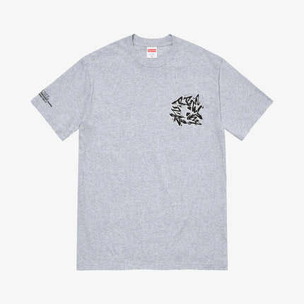 Supreme Tee 'Support Unit' Heather Grey FW21 - SOLE SERIOUSS (1)