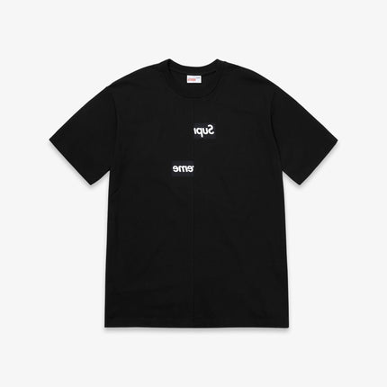 Supreme Tee x Comme des Garcons CDG 'Split Box Logo' Black (FW18) - SOLE SERIOUSS (1)