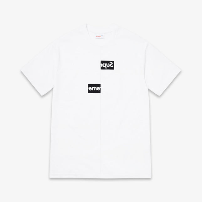 Supreme Tee x Comme des Garcons CDG 'Split Box Logo' White (FW18) - SOLE SERIOUSS (1)