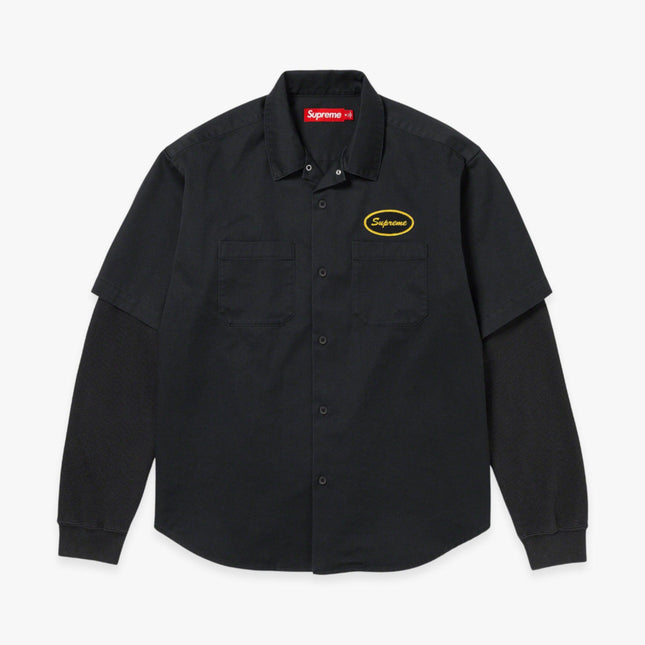 Supreme Thermal Sleeve Work Shirt Black (FW23) - SOLE SERIOUSS (1)