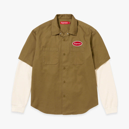 Supreme Thermal Sleeve Work Shirt Olive (FW23) - SOLE SERIOUSS (1)