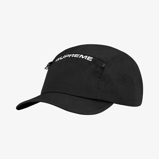 Supreme Top Zip Camp Cap Black (FW21) - SOLE SERIOUSS (1)