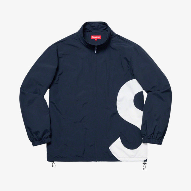 Supreme Track Jacket 'S Logo' Navy (SS19) - SOLE SERIOUSS (1)