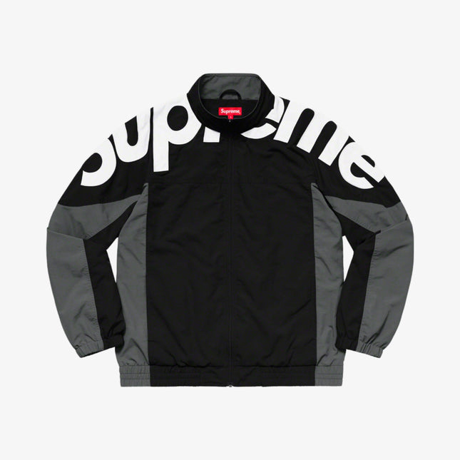 Supreme Track Jacket 'Shoulder Logo' Black (FW19) - SOLE SERIOUSS (1)