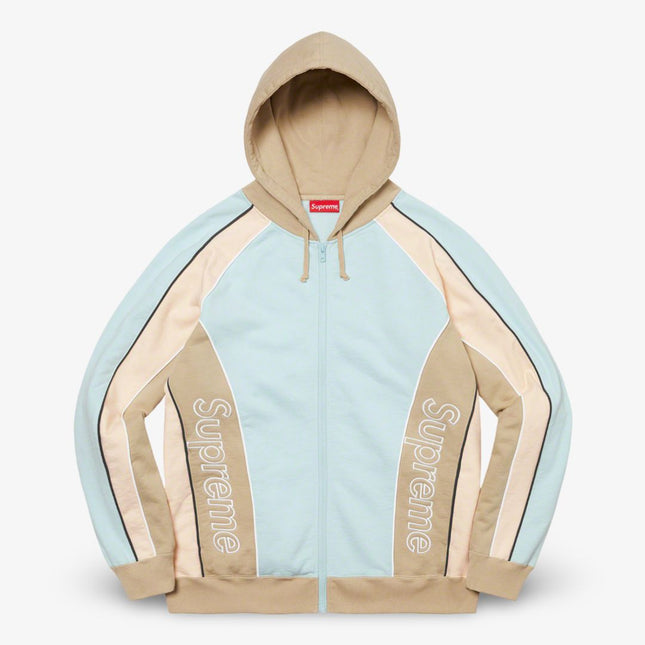 Supreme Track Paneled Zip Up Hooded Sweatshirt Pale Blue (FW21) - SOLE SERIOUSS (1)