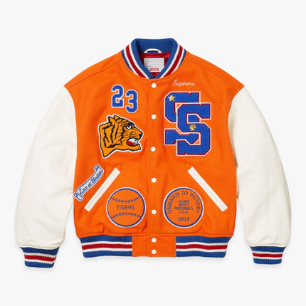 Supreme Varsity Jacket 'Tiger' Orange (FW23) - SOLE SERIOUSS (1)