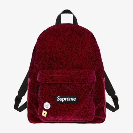 Supreme Velvet Backpack Red Leopard (FW25) | SOLE SERIOUSS [1]