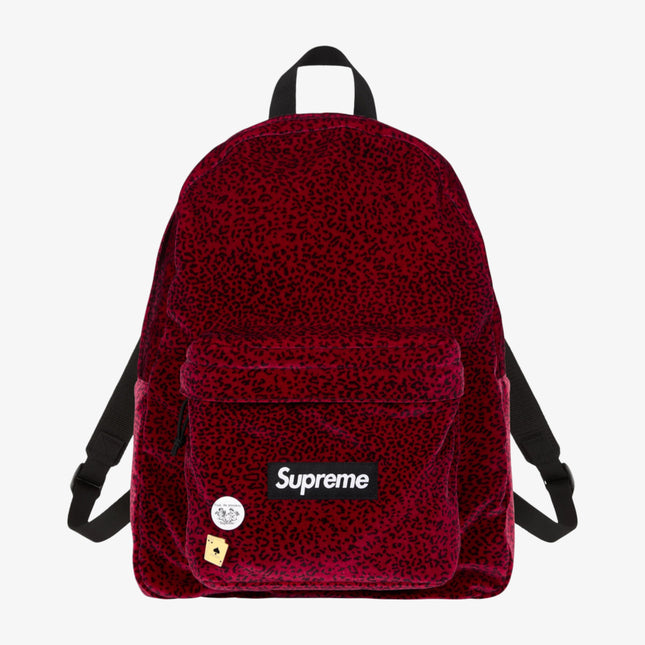 Supreme Velvet Backpack Red Leopard (FW25) | SOLE SERIOUSS [1]
