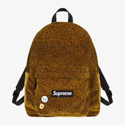 Supreme Velvet Backpack Tan Leopard (FW25) | SOLE SERIOUSS [1]