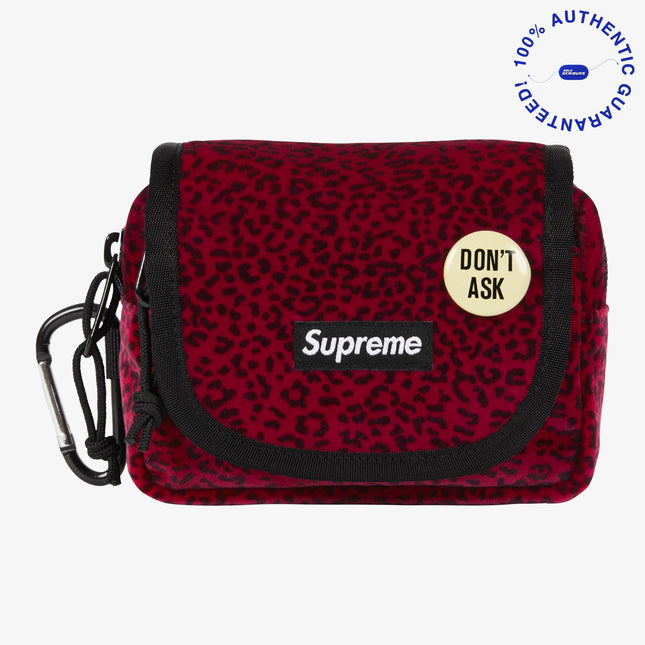 Supreme Velvet Mini Pouch Red Leopard (FW25) | SOLE SERIOUSS [1]