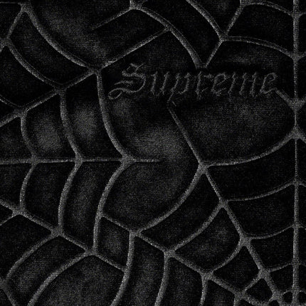 Supreme Velvet S/S Shirt 'Spider Web' Black (FW21) - SOLE SERIOUSS (2)