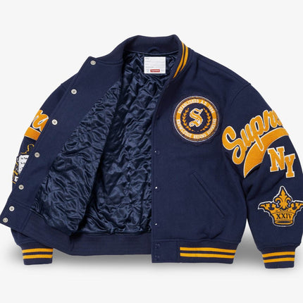 Supreme Veritas Varsity Jacket Navy (FW24) - SOLE SERIOUSS (2)