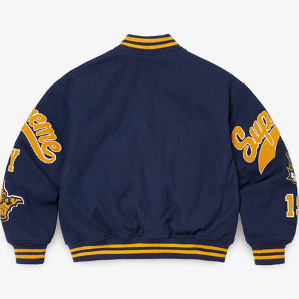 Supreme Veritas Varsity Jacket Navy (FW24) - SOLE SERIOUSS (3)