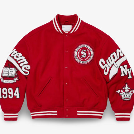 Supreme Veritas Varsity Jacket Red (FW24) - SOLE SERIOUSS (1)