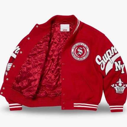 Supreme Veritas Varsity Jacket Red (FW24) - SOLE SERIOUSS (2)