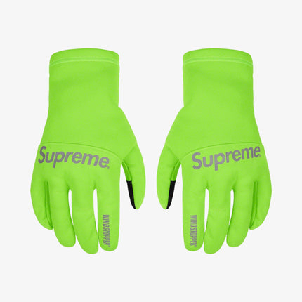 Supreme WINDSTOPPER Gloves Bright Green FW21 - SOLE SERIOUSS (1)