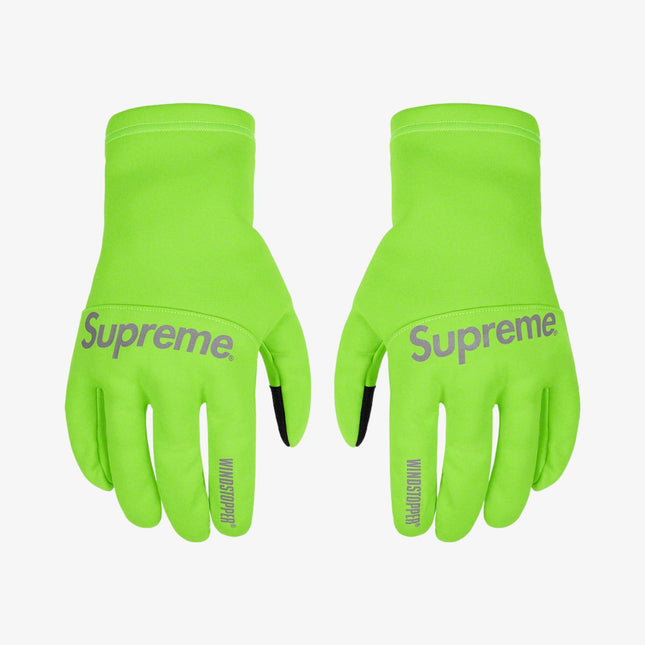 Supreme WINDSTOPPER Gloves Bright Green (FW21) - SOLE SERIOUSS (1)