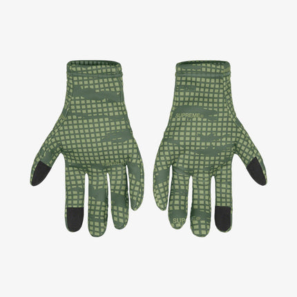 Supreme WINDSTOPPER Gloves Olive Grid Camo FW21 - SOLE SERIOUSS (2)