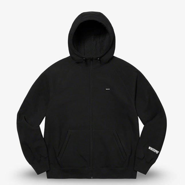 Supreme WINDSTOPPER Zip-Up Hooded Sweatshirt Black (FW21) - SOLE SERIOUSS (1)