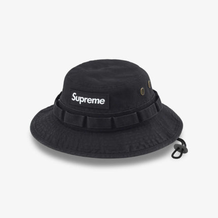 Supreme 'Washed Canvas' Boonie Black (SS24) - SOLE SERIOUSS (1)