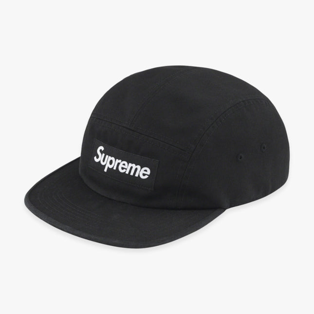 Supreme Washed Chino Twill Camp Cap Black (FW23) - SOLE SERIOUSS (1)