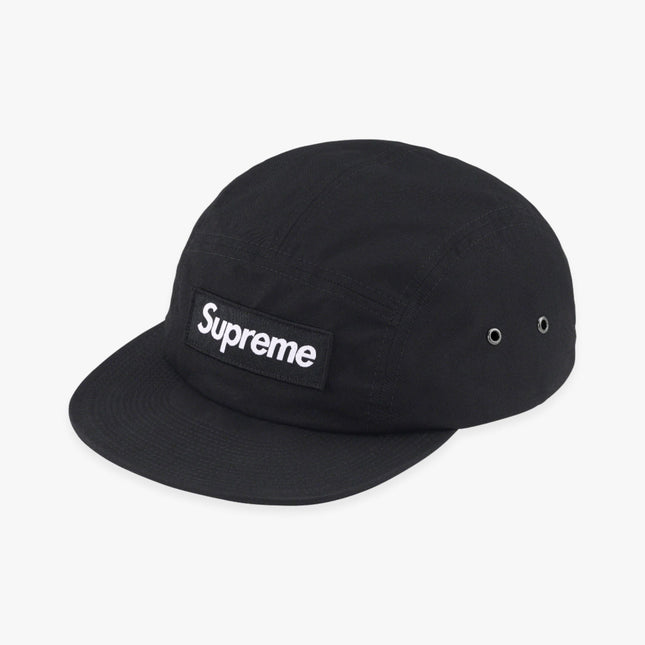 Supreme Waxed Cotton Camp Cap Black (FW23) - SOLE SERIOUSS (1)