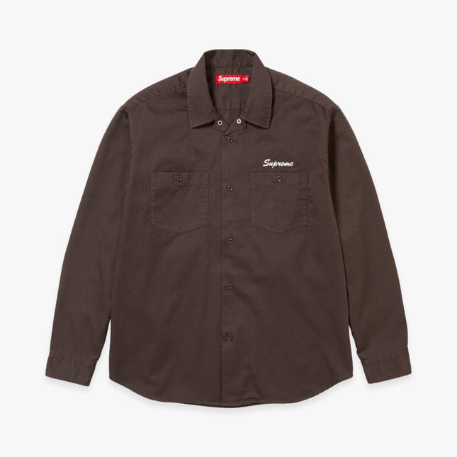 Supreme Work Shirt 'American Psycho' Brown (FW23) - SOLE SERIOUSS (1)