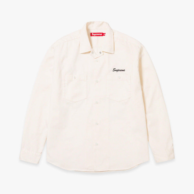 Supreme Work Shirt 'American Psycho' White (FW23) - SOLE SERIOUSS (1)