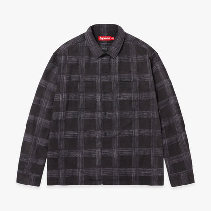 Supreme Woven Plaid Shirt Black (FW23) - SOLE SERIOUSS (1)