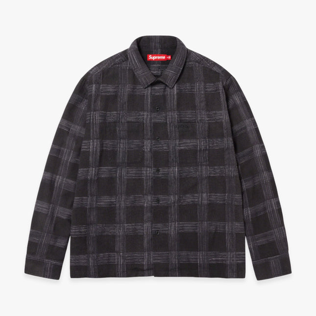 Supreme Woven Plaid Shirt Black (FW23) - SOLE SERIOUSS (1)