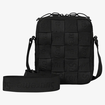 Supreme Woven Shoulder Bag Black (SS23) - SOLE SERIOUSS (2)