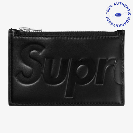 Supreme Zip Leather Card Holder Black (FW25) | SOLE SERIOUSS [1]