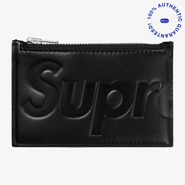 Supreme Zip Leather Card Holder Black (FW25) | SOLE SERIOUSS [1]