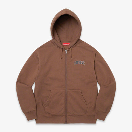 Supreme Zip Up Hooded Sweatshirt 'Doughboy' Brown (FW22) - SOLE SERIOUSS (2)