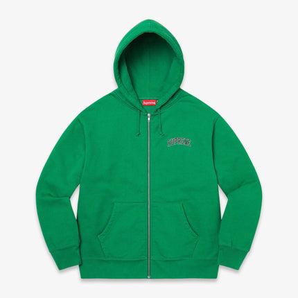 Supreme Zip Up Hooded Sweatshirt 'Doughboy' Green (FW22) - SOLE SERIOUSS (2)