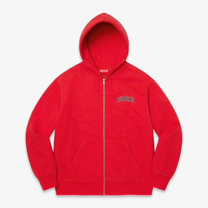 Supreme Zip Up Hooded Sweatshirt 'Doughboy' Red (FW22) - SOLE SERIOUSS (2)