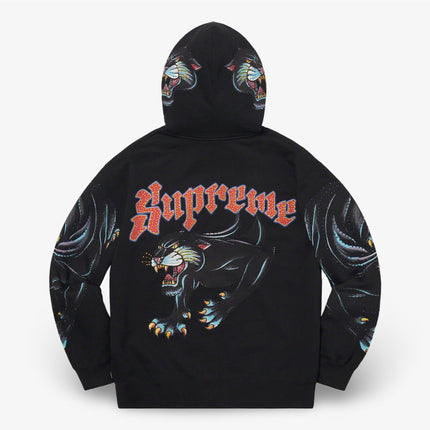 Supreme Zip Up Hooded Sweatshirt 'Panther' Black (SS21) - SOLE SERIOUSS (2)