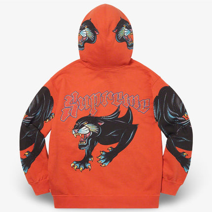 Supreme Zip Up Hooded Sweatshirt 'Panther' Burnt Orange (SS21) - SOLE SERIOUSS (2)